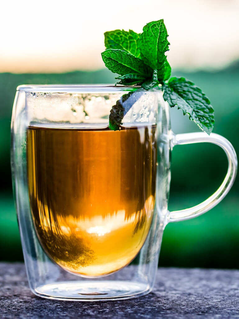 cup of mint tea