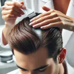 A man getting hairloss treatment